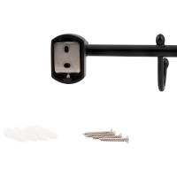 Тримач для рушника Qtap Liberty 4 гачка 450 мм QTLIBBLM1154-4 Black (QTLIBBLM1154-4)