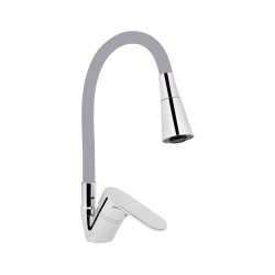 Змішувач для кухні Lidz Tani 008F3 з гнучким виливом (k40) LDTAN008F3GCR39507 Chrome/Grey (LDTAN008F3GCR39507)