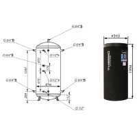 Теплоакумулятор Thermo Alliance TA-ТАМ-00 1000 з ізоляцією 60 мм (TAТАМ00100060)