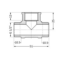 Трійник SD Plus 1/2" ЗВЗ SD41615 (SD41615)