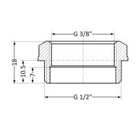 Футорка SD Plus 1/2"х3/8" ЗО SD423159 (SD423159)
