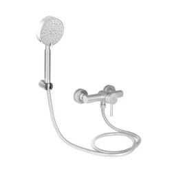 Змішувач для душу Lidz Aria 010 (з душовим гарнітуром) (k35) LDARI010NKS43361 Nickel (LDARI010NKS43361)