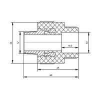 Муфта PPR Blue Ocean 32х3/4" ЗР (BOEAXX3202XXX)