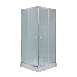 Lidz Wawel SC80x80.SAT.LOW.FR Душова кабіна квадратна, скло Frost 4 мм + Lidz Душовий піддон KAPIELKA ST80x80х14 (LWASC8080SLFSET)
