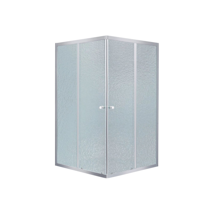 Lidz Wawel SC80x80.SAT.LOW.FR Душова кабіна квадратна, скло Frost 4 мм + Lidz Душовий піддон KAPIELKA ST80x80х14 (LWASC8080SLFSET)