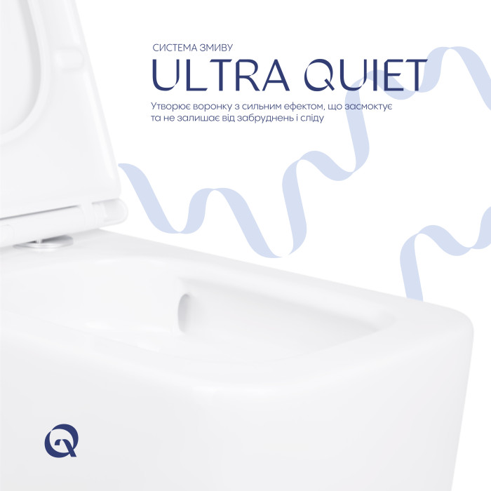 Унітаз підвісний Qtap Gemini безободковий з сидінням Soft-close QT2533076EUQW (QT2533076EUQW)