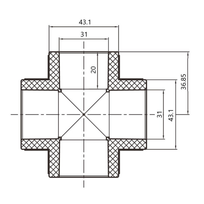 Хрестовина PPR Thermo Alliance 32 (DSF003)