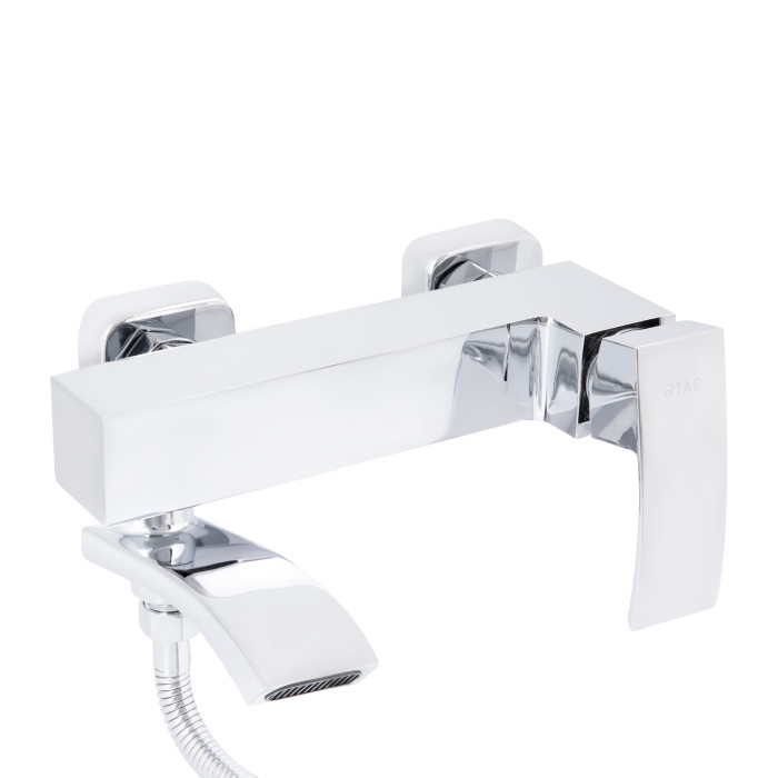 Змішувач для ванни Qtap Swan Cascada з поворотним виливом (з душовим гарнітуром) QTSWA260CRM45565 Chrome (QTSWA260CRM45565)