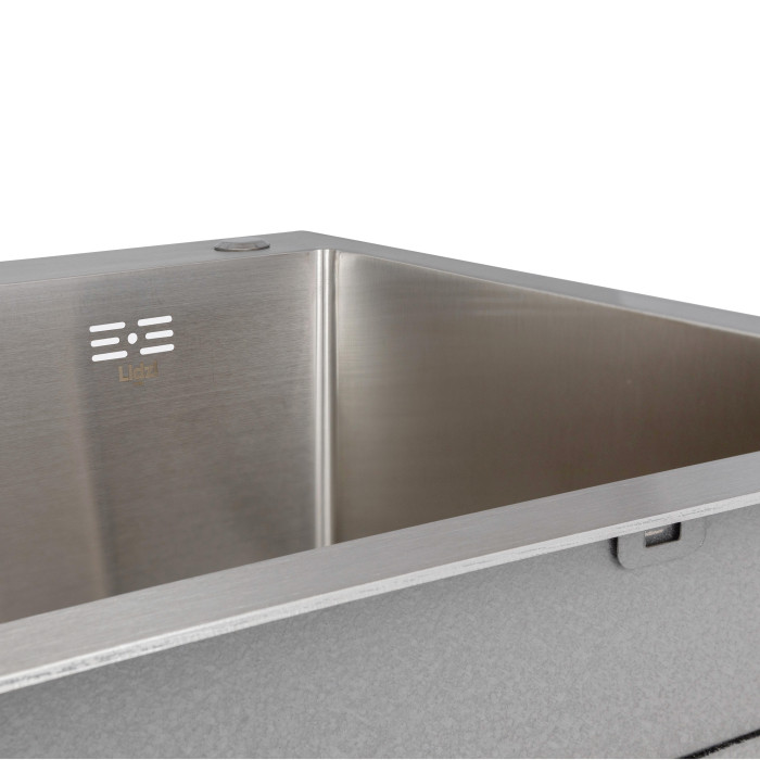 Мийка для кухні інтегрована Lidz Handmade H7849L крило ліворуч (LDH7849BRUL45592) Brushed Steel 3,0/1,0 мм (LDH7849BRUL45592)