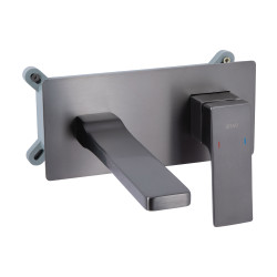 Змішувач для раковини Qtap Gemini прихованого монтажу QTGEM273GMB45695 Gunmetal Black PVD (QTGEM273GMB45695)
