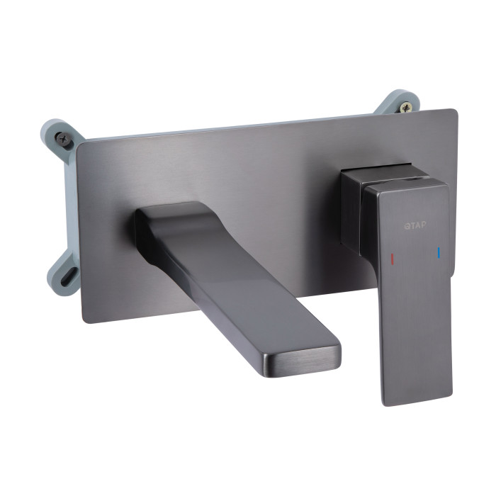Змішувач для раковини Qtap Gemini прихованого монтажу QTGEM273GMB45695 Gunmetal Black PVD (QTGEM273GMB45695)