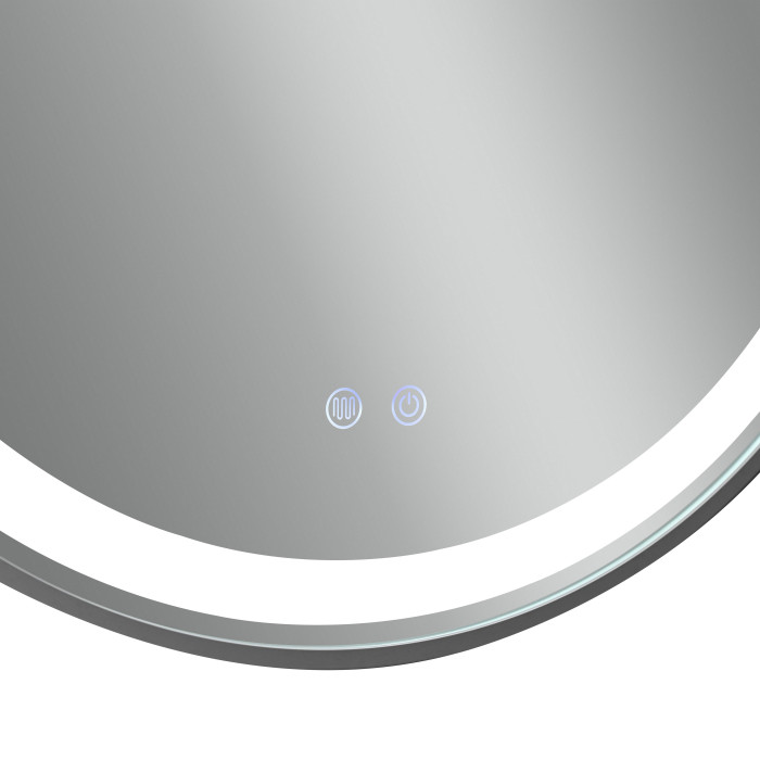 Дзеркало Qtap Gemini 800х700 з LED-підсвічуванням Touch, з антизапотіванням, з димером, рег. темп. кольору (3000-6500K) Reverse QT2578R8072B (QT2578R8072B)
