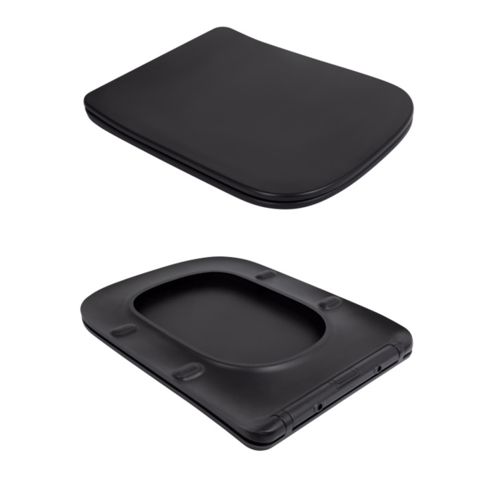 Унітаз підвісний Qtap Tern New Ultra Quiet безобідковий з сидінням Soft-close MATT BLACK QT17332303ASMB (QT17332303ASMB)