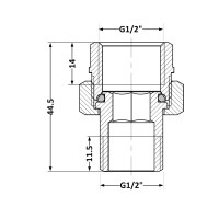 Згін-американка Thermo Alliance Standart 1/2"ВЗ нікель, прямий TAS190W15 (TAS190W15)