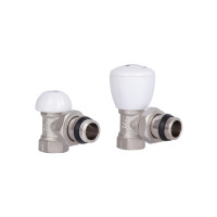 Комплект радіаторних кранів Thermo Alliance Standart 1/2" ВН кутовий TAS232W15 (TAS232W15)