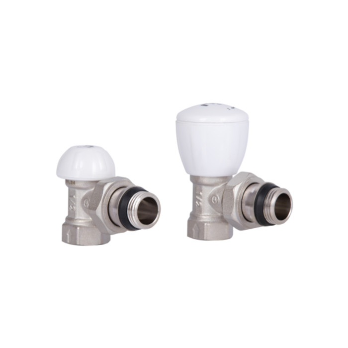 Комплект радіаторних кранів Thermo Alliance Standart 1/2" ВН кутовий TAS232W15 (TAS232W15)