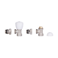 Комплект радіаторних кранів Thermo Alliance Standart 1/2" ВН кутовий TAS232W15 (TAS232W15)