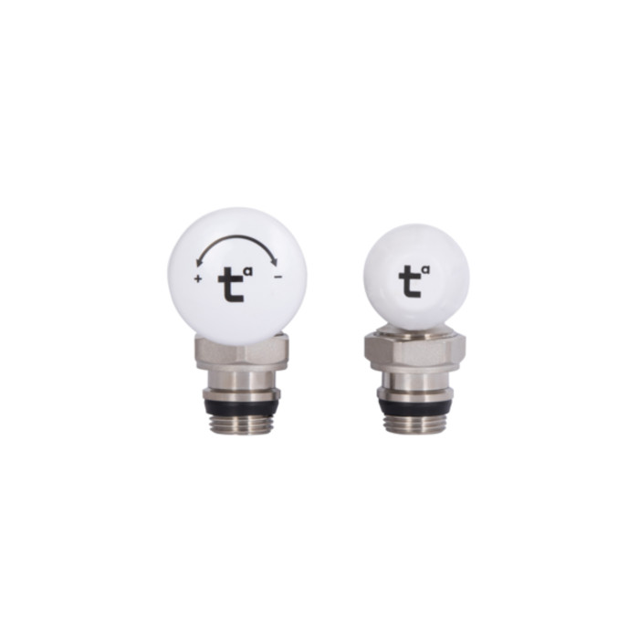 Комплект радіаторних кранів Thermo Alliance Standart 1/2" ВН кутовий TAS232W15 (TAS232W15)