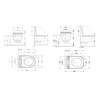 Акційний набір: Унітаз підвісний Jay Ultra Quiet QT07335177W 485х360х320 + Tern Ultra Quiet QT17332303ASW 490x365x325 (QT07335177W47924)
