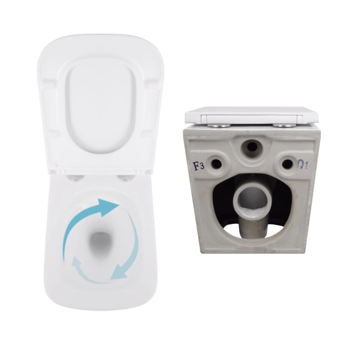 Акційний набір: Унітаз підвісний Jay Ultra Quiet QT07335177W 485х360х320 + Tern Ultra Quiet QT17332303ASW 490x365x325 (QT07335177W47924)