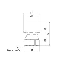 Переходник пресс Icma 26х3/4" ВР №401 (81401AEGP06)