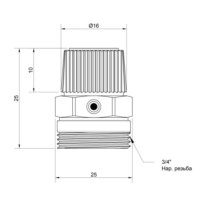 Кран Маєвського SD Plus 3/4" ручний SD211W20 (SD211W20)