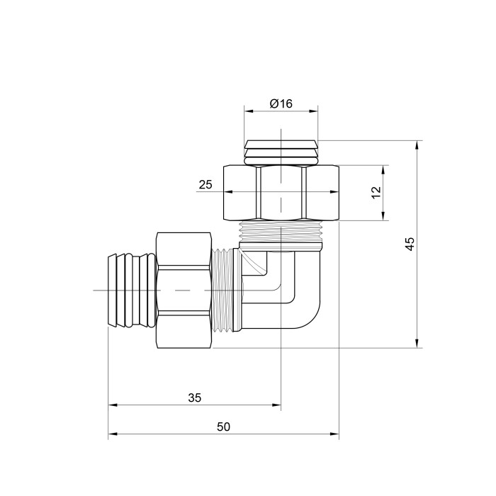 Кут обтискний SD Plus 16 SD155W1616 (SD155W1616)