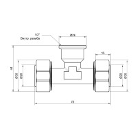 Тройник обжимной SD Plus 20х1/2"х20 ВР SD159W201520 (SD159W201520)