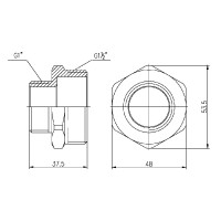 Ніпель редукційний SD Forte 1" 1/2х1" SF3594025 (SF3594025)