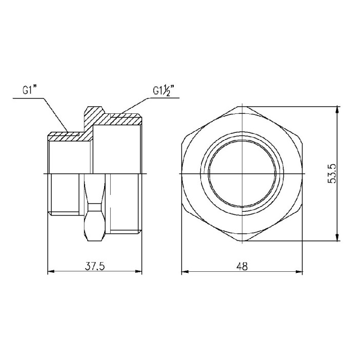 Ниппель редукционный SD Forte 1" 1/2х1" SF3594025 (SF3594025)