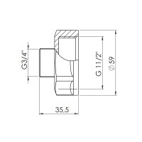 Переход SD Forte 1" 1/2х3/4" ВЗ SF3604020 (SF3604020)