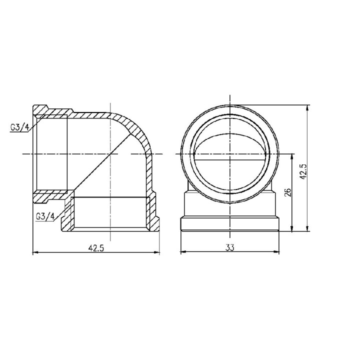 Кут SD Forte 3/4" ВВ SF36820 (SF36820)
