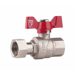 Кран кульовий з накидною гайкою SD Forte 1/2"х ВР для води прямий SF260W15 (SF260W15)