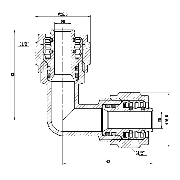 Кут обтискний SD Forte 16 SF173W1616 (SF173W1616)