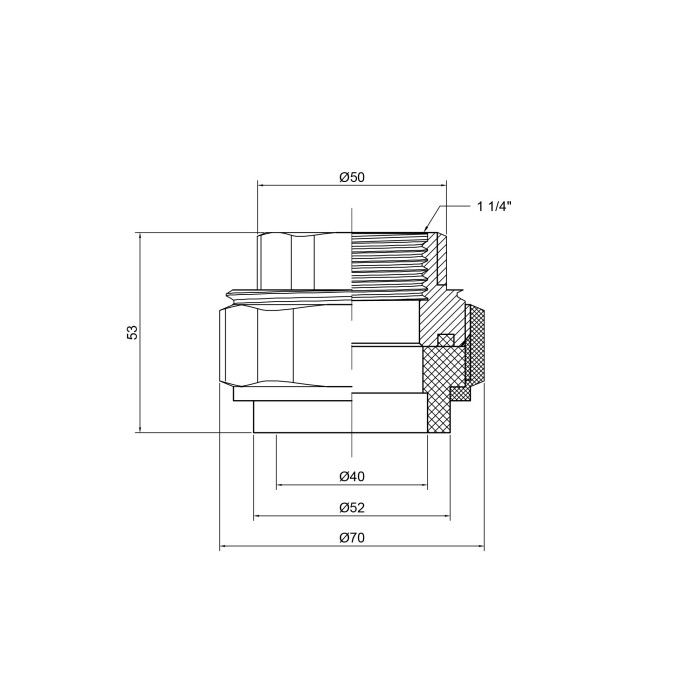 Угон "Американка" PPR Thermo Alliance 40х1" 1/4 ВР (DSI004)