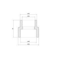 Муфта PPR Thermo Alliance 40х32 (DSB106)