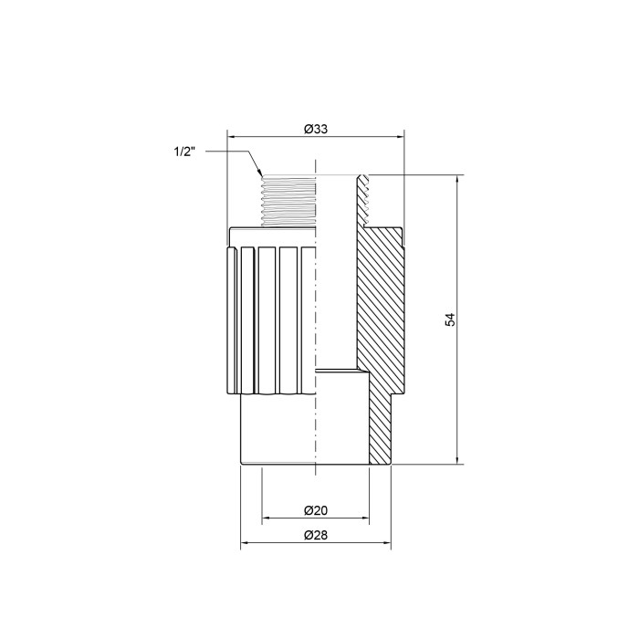 Муфта PPR Thermo Alliance 20х1/2" ЗР (DSB3015)