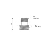 Ніпель Icma 1/2"х3/4" ЗР №1211 (811211ADAE06)
