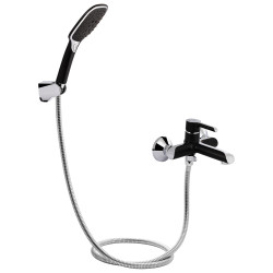 Змішувач для ванни Qtap Grand (з душовим гарнітуром) QTGRABCR006 Chrome/Black (QTGRABCR006)