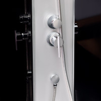 Душовий бокс Lidz Tani SB90x90.SAT.LOW.GR, скло тоноване 4 мм (LTSB9090SATLOWGR)