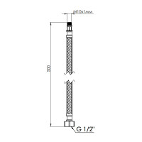 Гнучка підводка для води SD Forte М10 50 см (пара) SF390W50 (SF390W50)