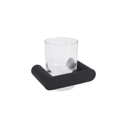Склянка з тримачем Qtap Scorpio настінна QTSTK6102103B Black (Sklenka) (QTSTK6102103B)