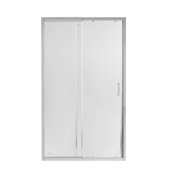 Душові двері в нішу Qtap Taurus CRM2012-13.C6 120-130x200 см, скло Clear 6 мм, покриття CalcLess (TAUCRM201213C6)