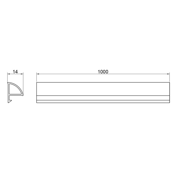 Декоративна планка для піддона та ванни Qtap Water cover WHI60101401 (WATCOVWHI60101401)