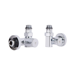 Комплект кранів Thermo Alliance Standart 1/2" хром, для рушникосушарки кутовий SF395W15HE (SF395W15HE)