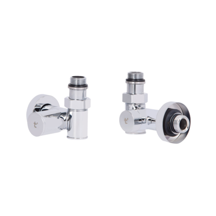 Комплект кранів Thermo Alliance Standart 1/2" хром, для рушникосушарки кутовий SF395W15HE (SF395W15HE)