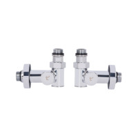 Комплект кранів Thermo Alliance Standart 1/2" хром, для рушникосушарки кутовий SF395W15HE (SF395W15HE)