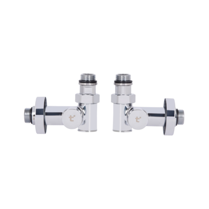 Комплект кранів Thermo Alliance Standart 1/2" хром, для рушникосушарки кутовий SF395W15HE (SF395W15HE)