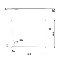 Душовий піддон Qtap Tern 301812C 100x80x12 см + сифон (TERN301812C)
