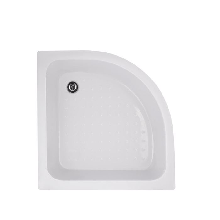 Душова кабіна Latwa SC80x80.SAT.MID.GR полукругла, скло тон. 4 мм + Душовий піддон KAPIELKA ST80x80x26, з панеллю Lidz (LLSC8080SATMIDGR2SET)